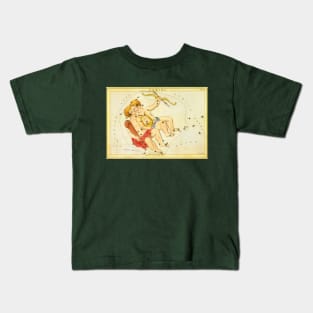 Gemini the Twins, from Urania's Mirror, Vintage Signs of the Zodiac Kids T-Shirt